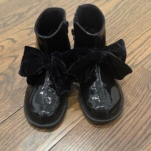 Zara Black Kids Boots with Bow